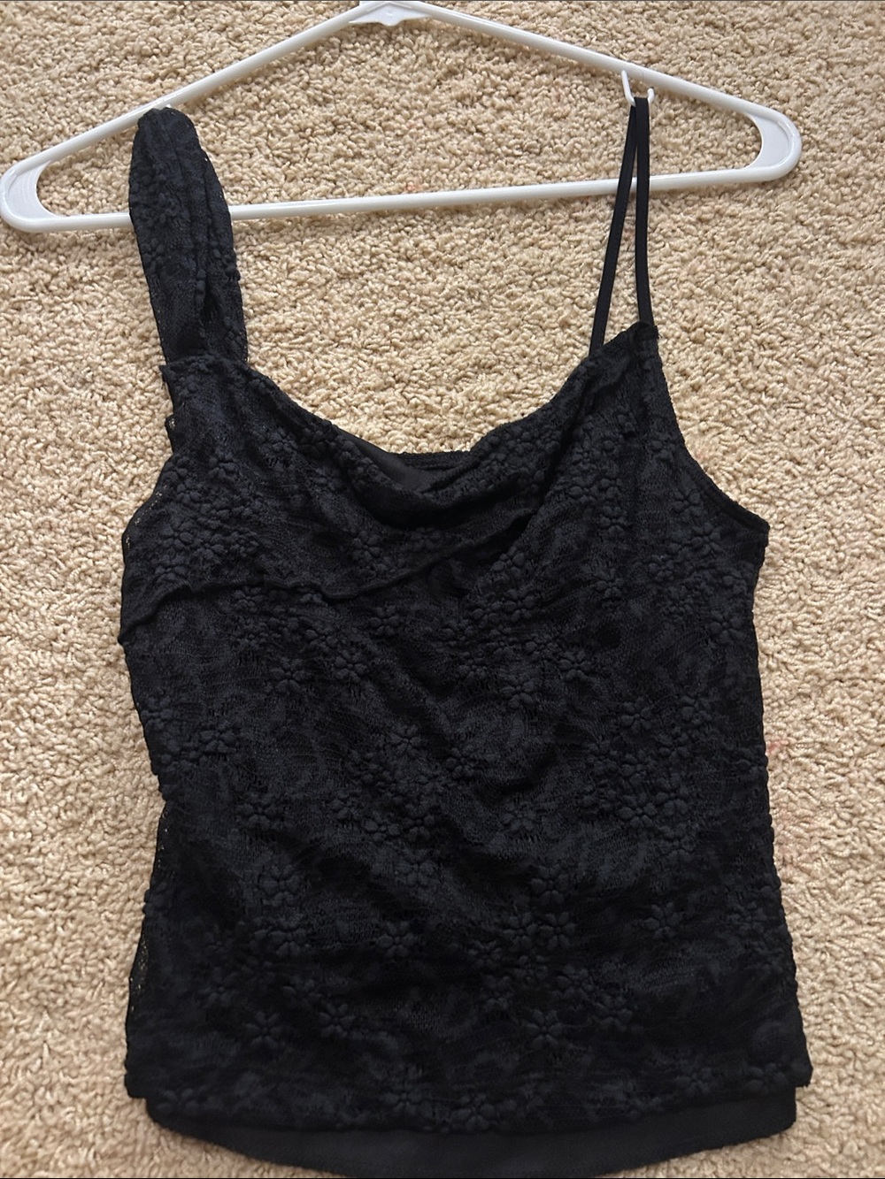 Motel Rocks Black Flower Lace Camisole Medium